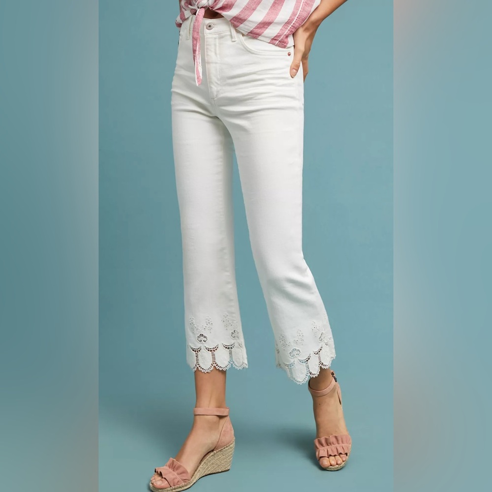 Pilcro and the Letterpress High Rise Flare Jeans — Size 25 - Picture 2 of 7